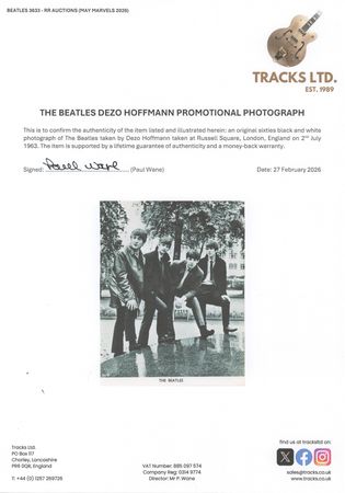 Lot #7057 Beatles Vintage 1963 Dezo Hoffmann Photograph - Image 2