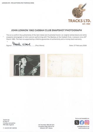 Lot #7074 John Lennon Original 1962 'Casbah Club' Candid Photograph - Image 2