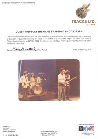 Lot #7245 Queen Original 1980 Candid Photograph from the 'Play the Game' Music Video Shoot - Image 2