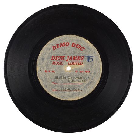 Lot #7266 Beach Boys 45 RPM Single Acetate for