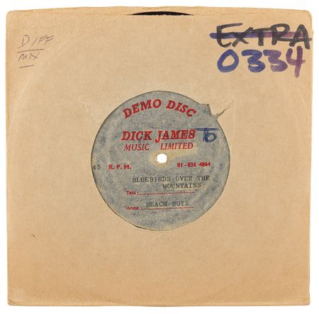 Lot #7266 Beach Boys 45 RPM Single Acetate for 'Bluebirds Over the Mountain' (1969) - Image 2