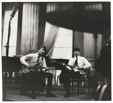 Lot #7077 John Lennon and Paul McCartney Original Photograph by Dezo Hoffmann - Image 1