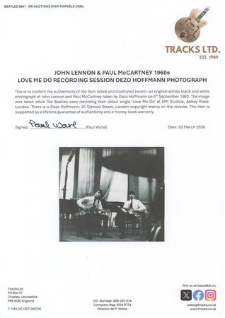 Lot #7077 John Lennon and Paul McCartney Original Photograph by Dezo Hoffmann - Image 3