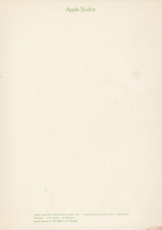 Lot #7061 Apple Studios Vintage Letterhead (Late 1960s/Early 1970s) - Image 1
