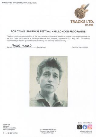 Lot #7096 Bob Dylan 1964 London Concert Program - His 1st UK Appearance - Image 2