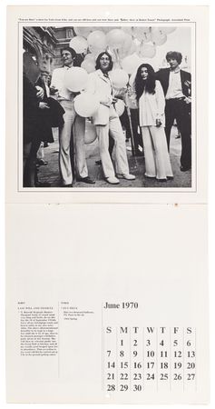 Lot #7015 John Lennon and Yoko Ono Signed 1970 'John & Yoko Calendar' with (2) Original Sketches by Lennon - Image 2