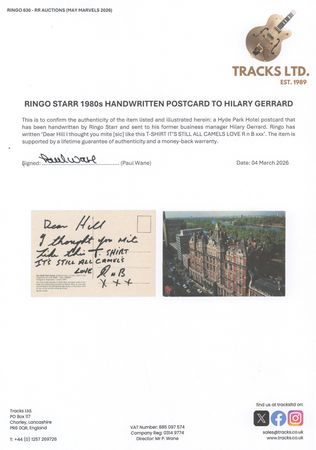Lot #7084 Ringo Starr Autograph Letter Signed - Image 3