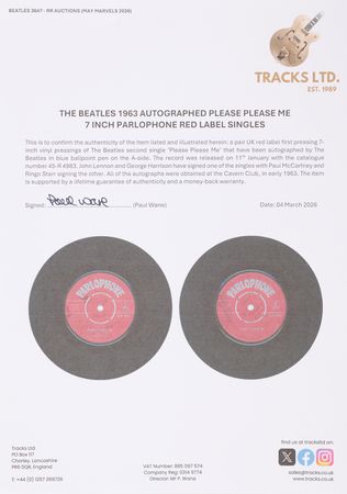 Lot #7003 Beatles (2) Signed Parlophone ‘Please Please Me’ 7-Inch Single Records - Image 5