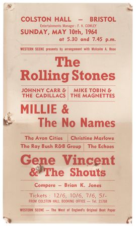 Lot #7135 Rolling Stones and Gene Vincent 1964