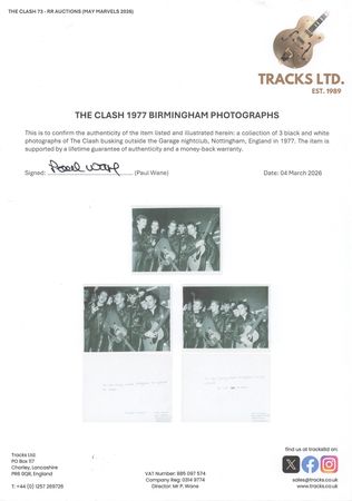 Lot #7395 The Clash (3) Photographs - Image 2