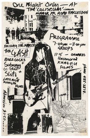 Lot #7386 The Clash 1977 Concert Handbill