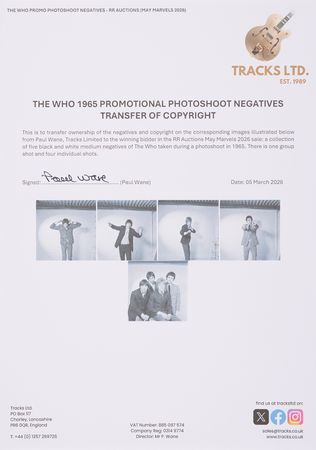 Lot #7151 The Who (5) Original Negatives from 1965 - Sold with Copyright - Image 3