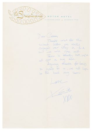 Lot #7113 Keith Richards Early Autograph Letter