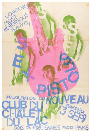 Lot #7388 Sex Pistols Rare 1976 Club Du Chalet