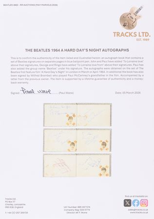 Lot #7012 Beatles Signatures - Obtained on the Set of A Hard Day's Night by Ringo Starr's Stand-In (March/April 1964) - Image 7