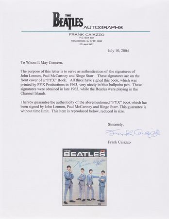 Lot #7034 Beatles Signed 1963 PYX Magazine - Signed by Lennon, McCartney, and Starr at a Channel Islands Concert - Image 5