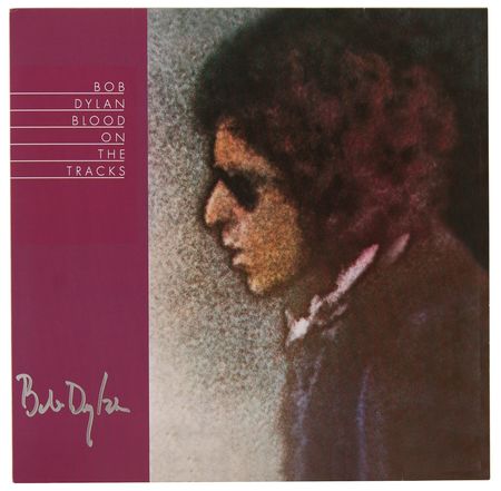 Lot #7090 Bob Dylan Signed Album - Blood on the
