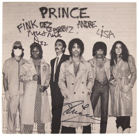 Lot #7453 Prince Signed Album Insert - Dirty Mind
