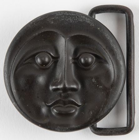 Lot #7184 Owsley Stanley Bronze 'Moon Face' Belt Buckle - Image 1
