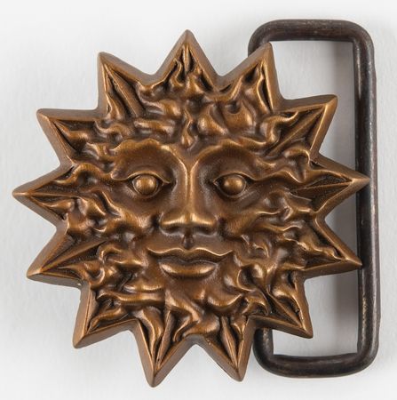 Lot #7161 Owsley Stanley Bronze 'Sun Face' Belt