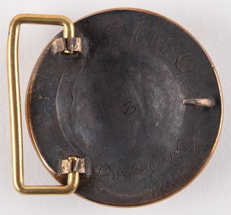 Lot #7162 Owsley Stanley Bronze 'Steal Your Face (Stealie)' Grateful Dead Belt Buckle - Image 2