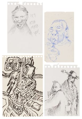 Lot #7164 Jerry Garcia (4) Original Sketches