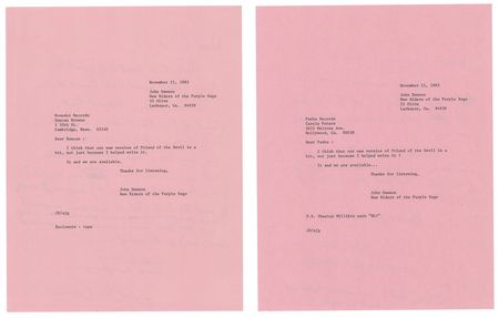 Lot #7183 John Dawson (2) Autograph Letters Signed: 