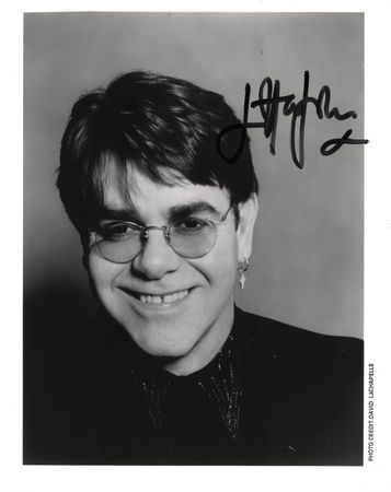 Lot #7354 Elton John Signed Photograph