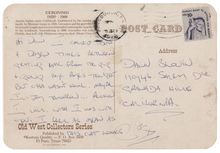 Lot #7310 AC/DC: Bon Scott Autograph Archive of (7) Letters and Cards, with Commentary on Touring, Drinking, and Aerosmith - Image 11
