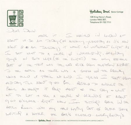 Lot #7310 AC/DC: Bon Scott Autograph Archive of (7) Letters and Cards, with Commentary on Touring, Drinking, and Aerosmith - Image 2