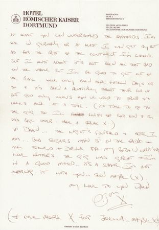 Lot #7310 AC/DC: Bon Scott Autograph Archive of (7) Letters and Cards, with Commentary on Touring, Drinking, and Aerosmith - Image 8