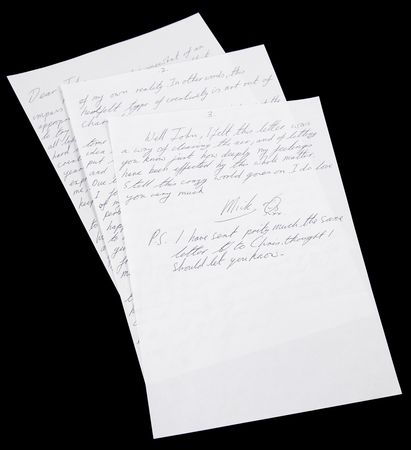 Lot #7313 Mick Fleetwood Autograph Letter Signed