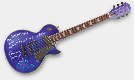 Lot #7491 KISS: Tommy Thayer's Stage-Used Limited Edition 'Electric Blue' Les Paul Guitar - Played at the DTE Energy Music Theatre on October 15, 2021 - Image 2