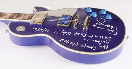 Lot #7491 KISS: Tommy Thayer's Stage-Used Limited Edition 'Electric Blue' Les Paul Guitar - Played at the DTE Energy Music Theatre on October 15, 2021 - Image 7