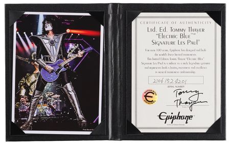 Lot #7491 KISS: Tommy Thayer's Stage-Used Limited Edition 'Electric Blue' Les Paul Guitar - Played at the DTE Energy Music Theatre on October 15, 2021 - Image 8