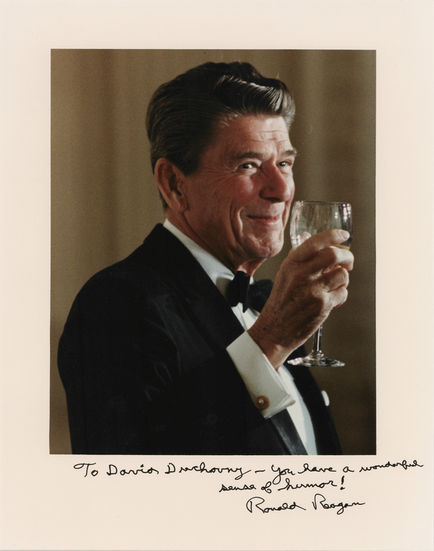 Lot 66 Ronald Reagan Signed Photograph to The X-Files Actor David Duchovny