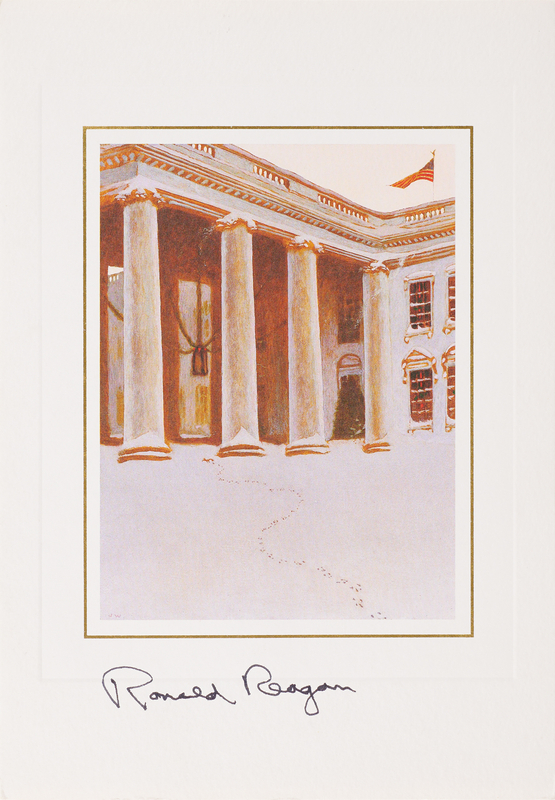 Lot 70 Ronald Reagan Signed White House Christmas Card (1984)