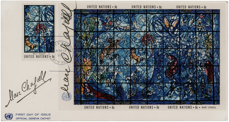 Lot 280 Marc Chagall Signed First Day Cover