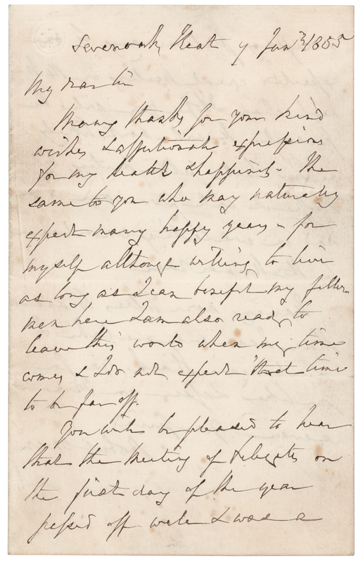 Lot 171 Robert Owen Autograph Letter Signed: 
