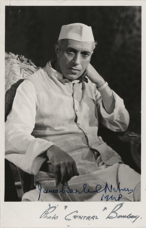 Lot 145 Jawaharlal Nehru Signed Photograph