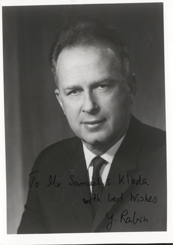 Lot 148 Yitzhak Rabin Signed Photograph