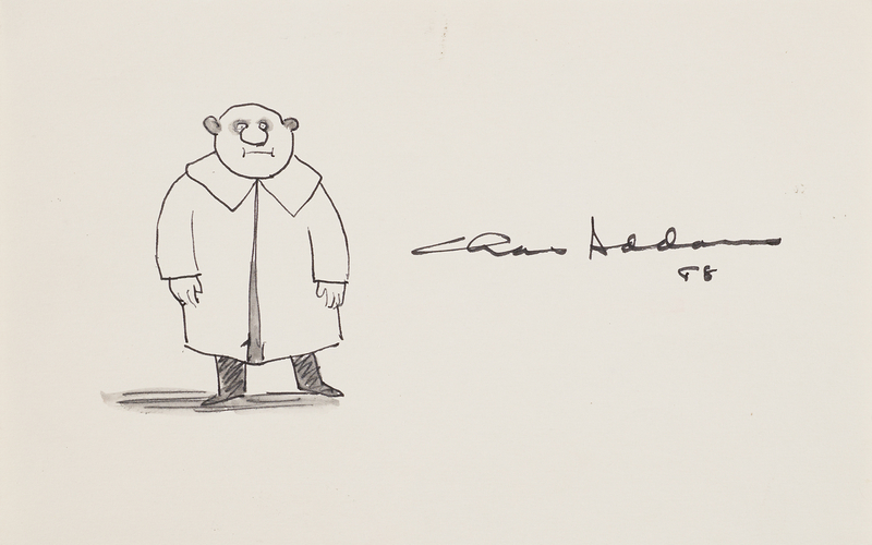 Lot 289 Charles Addams Signed Sketch of 'Uncle Fester'