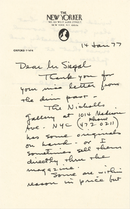 Lot 291 Charles Addams Autograph Letter Signed