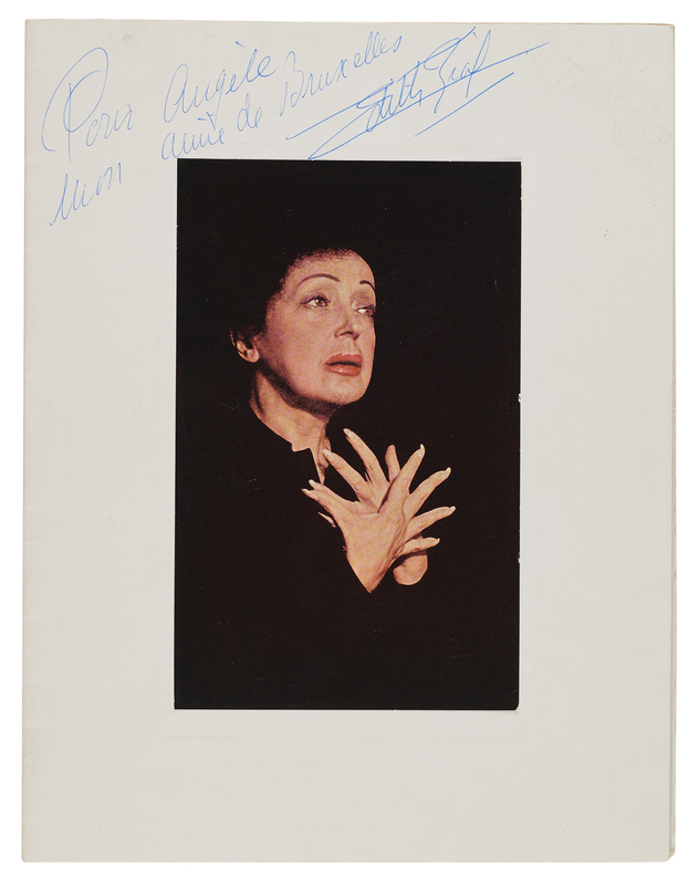 Lot 315 Edith Piaf Signed Program