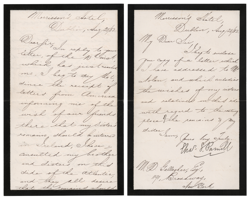 Lot 146 Charles Stewart Parnell (2) Letters Signed