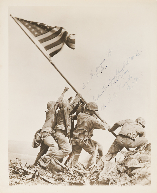 Lot 244 Iwo Jima Flag-Raisers Signed Photograph