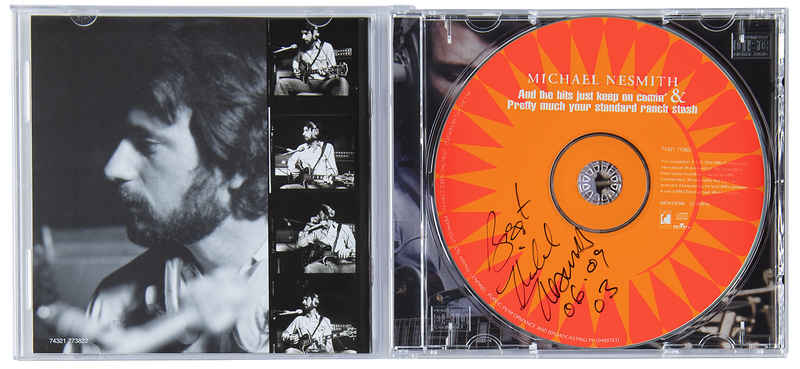 Lot 360 The Monkees: Michael Nesmith Signed CD - And the Hits Just Keep on Comin'/Pretty Much Your Standard Ranch Stash