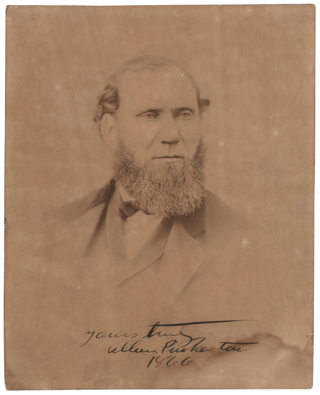 Lot 212 Allan Pinkerton Signed Photograph