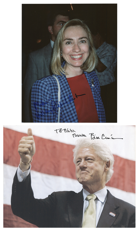 Lot 80 Bill and Hillary Clinton (2) Signed Photographs