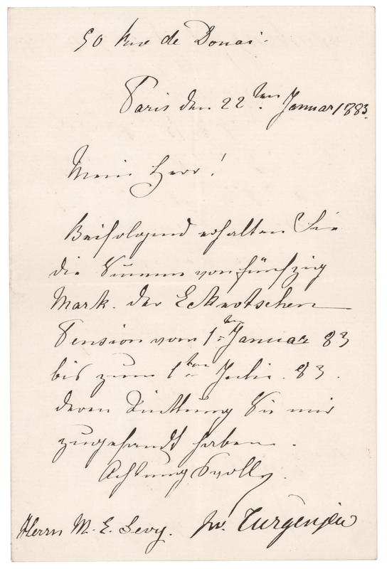Lot 307 Ivan Turgenev Autograph Letter Signed